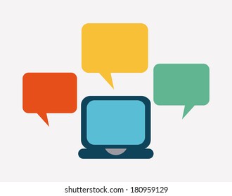 cloud computing over white background vector illustration