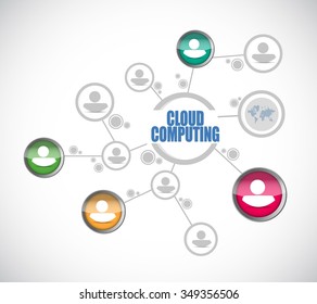 cloud computing people diagram sign illustration design graphic