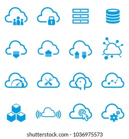 Cloud Computing Platform Icon Set