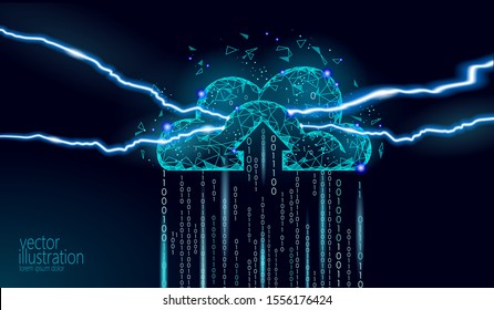 Cloud computing private data security danger. Hacker spy attack information server protection. Virus alert technology cyber internet crime concept vector illustration
