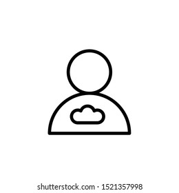 Cloud Computing Public Account vector icon