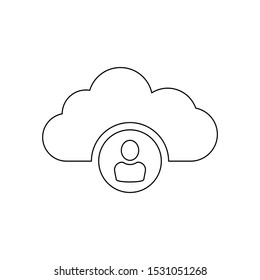 Cloud Computing Public Account vector icon