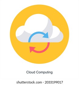 Cloud Computing or Refresh Icon Concept