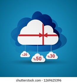 Cloud Computing Sale Gift Banner