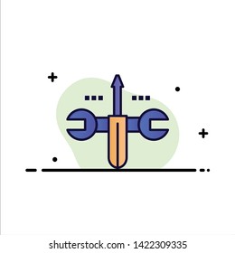 Cloud, Computing, Screwdriver, Tooling Business Logo Template. Flat Color