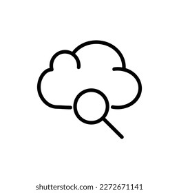 Cloud Computing, Search Vector Icon.