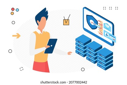 Cloud-Computing-Sicherheit zum Schutz der Datenbanktechnologie. Datenschutz bei Online-Informationen im Netz