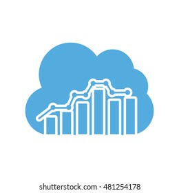 cloud computing with seo icon vector illustration design