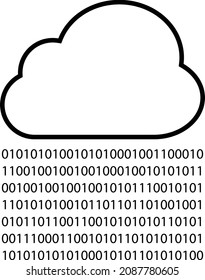 Cloud computing, cloud server, cloud data icon vector 