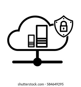 Cloud, computing, server icon vector image. Can also be used for communication, connection, technology. Suitable for web apps, mobile apps and print media.