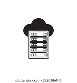 Cloud Computing Server Storage Illustration Isolated Vector Design