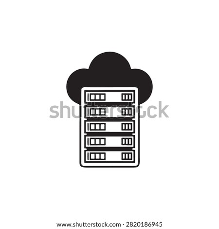 Cloud Computing Server Storage Illustration Isolated Vector Design