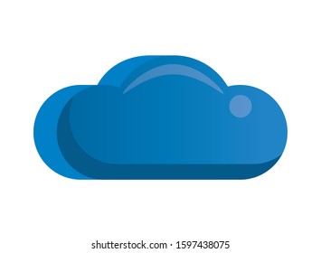 cloud computing server technology icon vector illustration design