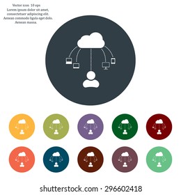 Cloud, computing, service illustration.