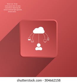 Cloud, computing, service illustration.