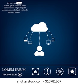 Cloud, computing, service illustration.