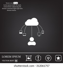 Cloud, computing, service illustration.
