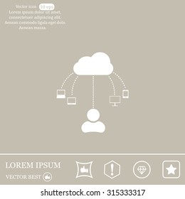 Cloud, computing, service illustration.