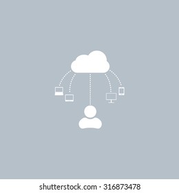 Cloud, computing, service illustration.