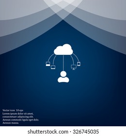 Cloud, computing, service illustration.