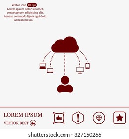 Cloud, computing, service illustration.
