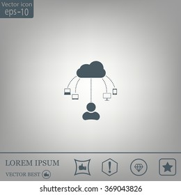 Cloud, computing, service illustration.
