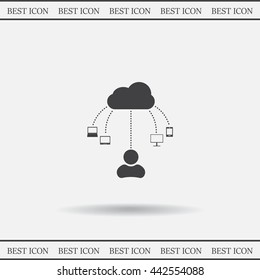 Cloud, computing, service illustration.