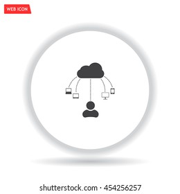Cloud, computing, service illustration.