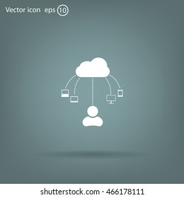 Cloud, computing, service illustration.