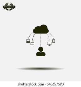 Cloud, computing, service illustration.