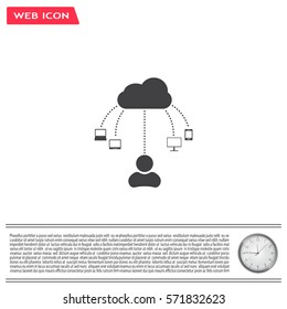 Cloud, computing, service illustration.