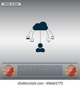 Cloud, computing, service illustration.