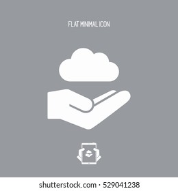 Cloud computing service - Minimal vector icon