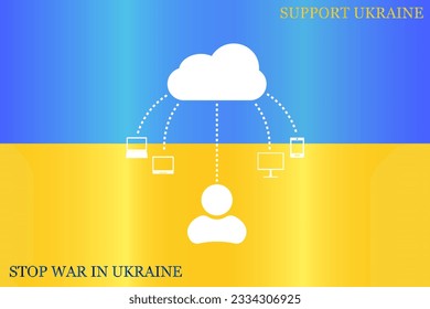 Cloud, computación, ilustración vectorial de servicio.