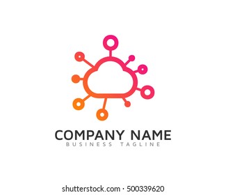 Cloud Computing Share Logo Template