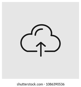 Cloud computing sign icon in trendy flat style isolated on grey background, modern symbol vector illustration for web