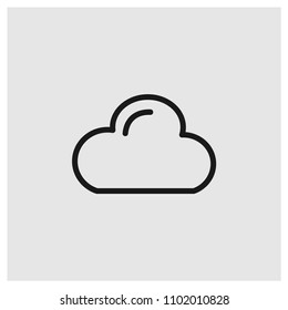 Cloud computing sign icon in trendy flat style isolated on grey background, modern symbol vector illustration for web