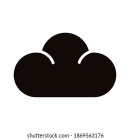 cloud computing silhouette style icon vector illustration design