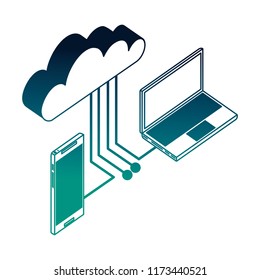 cloud computing with smartphone and computer