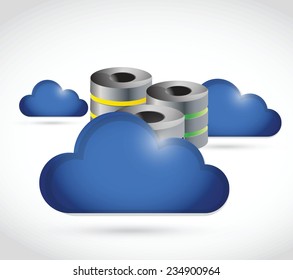 Cloud Computing Storage Concept Illustration Design Stock Vector ...