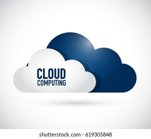 cloud computing storage concept illustration design graphic over white