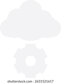 Cloud Computing Storage Icon Vector Flat Illustration