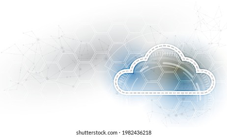 Cloud computing storage technology background digital data services innovation concept
