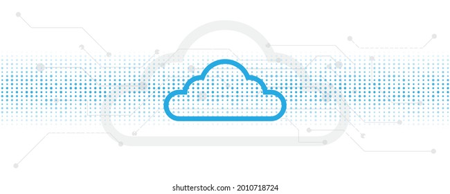 Cloud computing storage technology background digital data services innovation concept