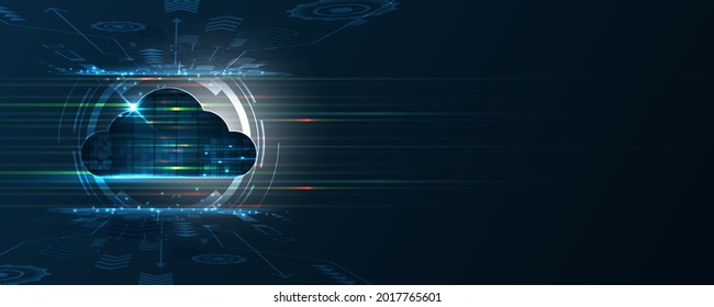 Cloud computing storage technology background digital data services innovation concept