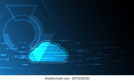 Cloud computing storage technology background digital data services innovation concept
