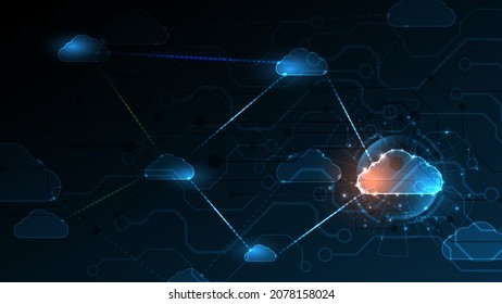 Concepto de innovación de servicios de datos digitales en segundo plano de tecnología de almacenamiento de información en la nube
