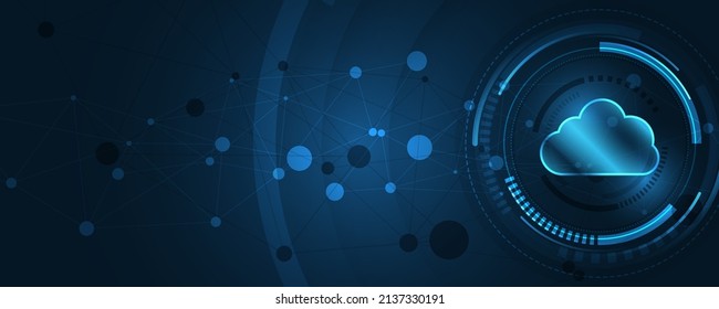 Cloud computing storage technology background cloud technology digital data services innovation concept
