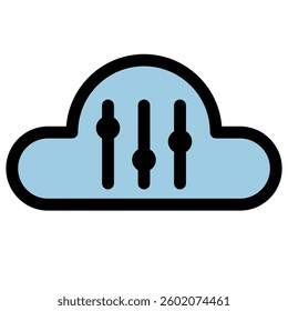Cloud computing symbol - Cloud computing, cloud infrastructure, technology and network icon.