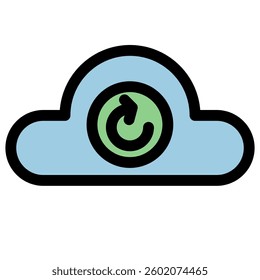 Cloud computing symbol - Cloud computing, cloud infrastructure, technology and network icon.